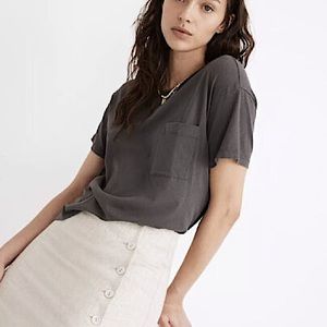 🆕 Madewell Softfade Cotton Oversized Pocket Tee